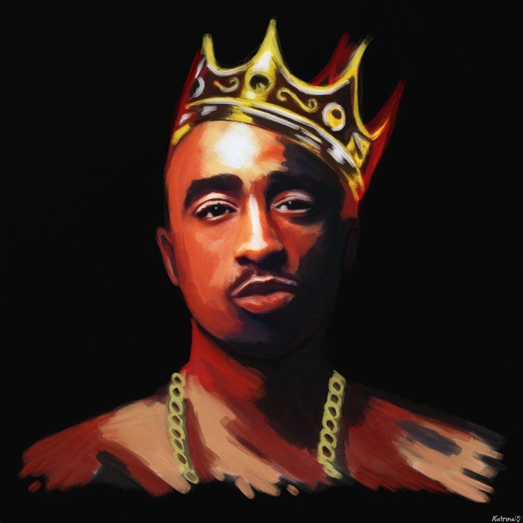 Tupac Shakur II (2Pac) Full Black background