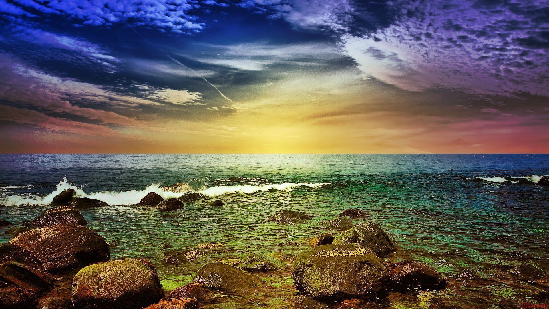 Colorful Seascape Wallpaper and Background