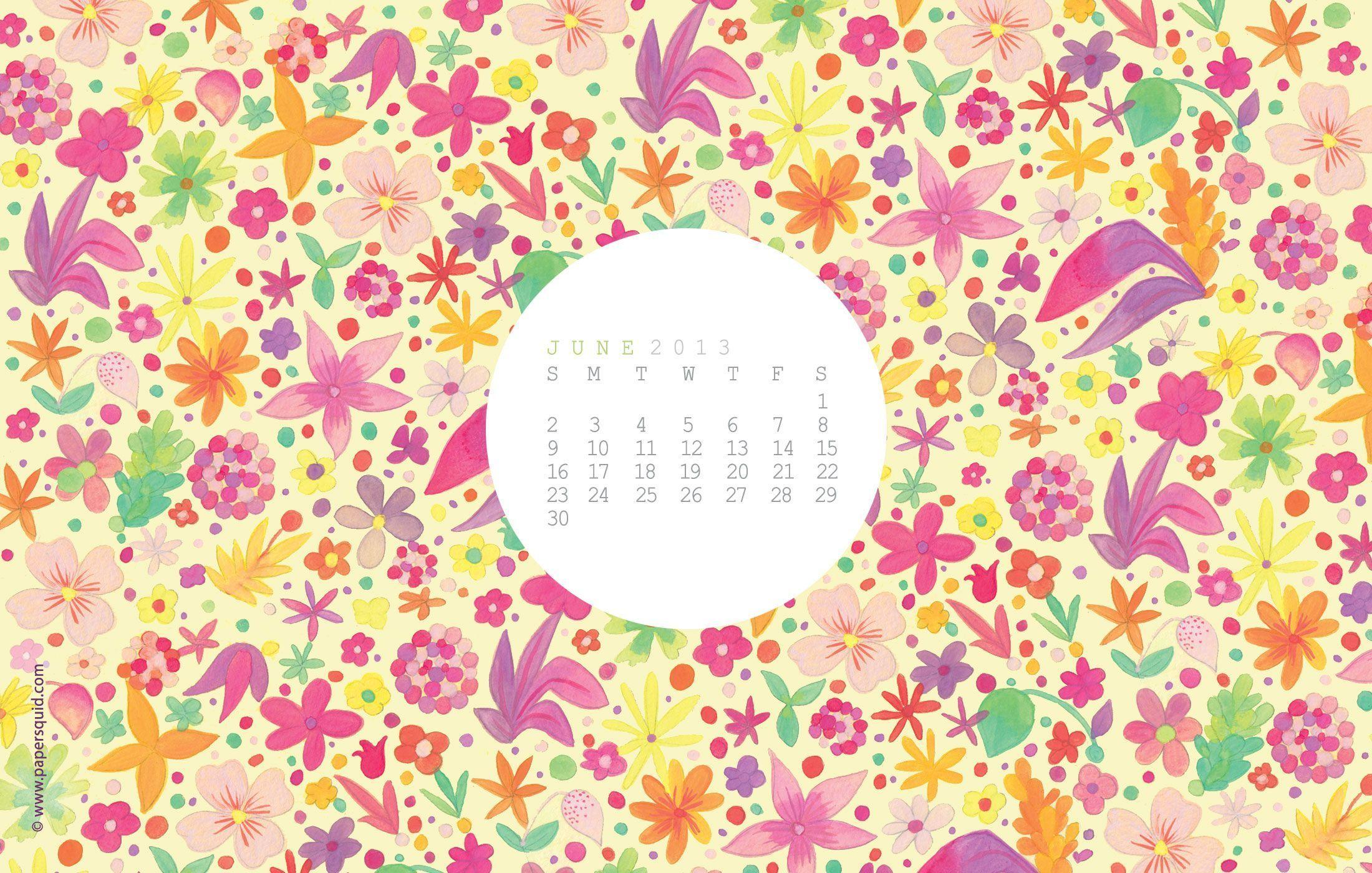 Paper Squid ❤: June&;s Golden Floral Desktop Wallpaper
