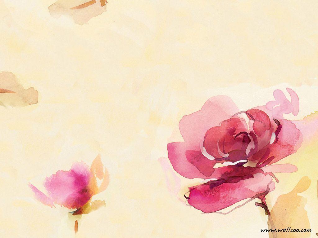Wallpaper Desktop Watercolor Flower Paintings 1680 X 1050 328 Kb