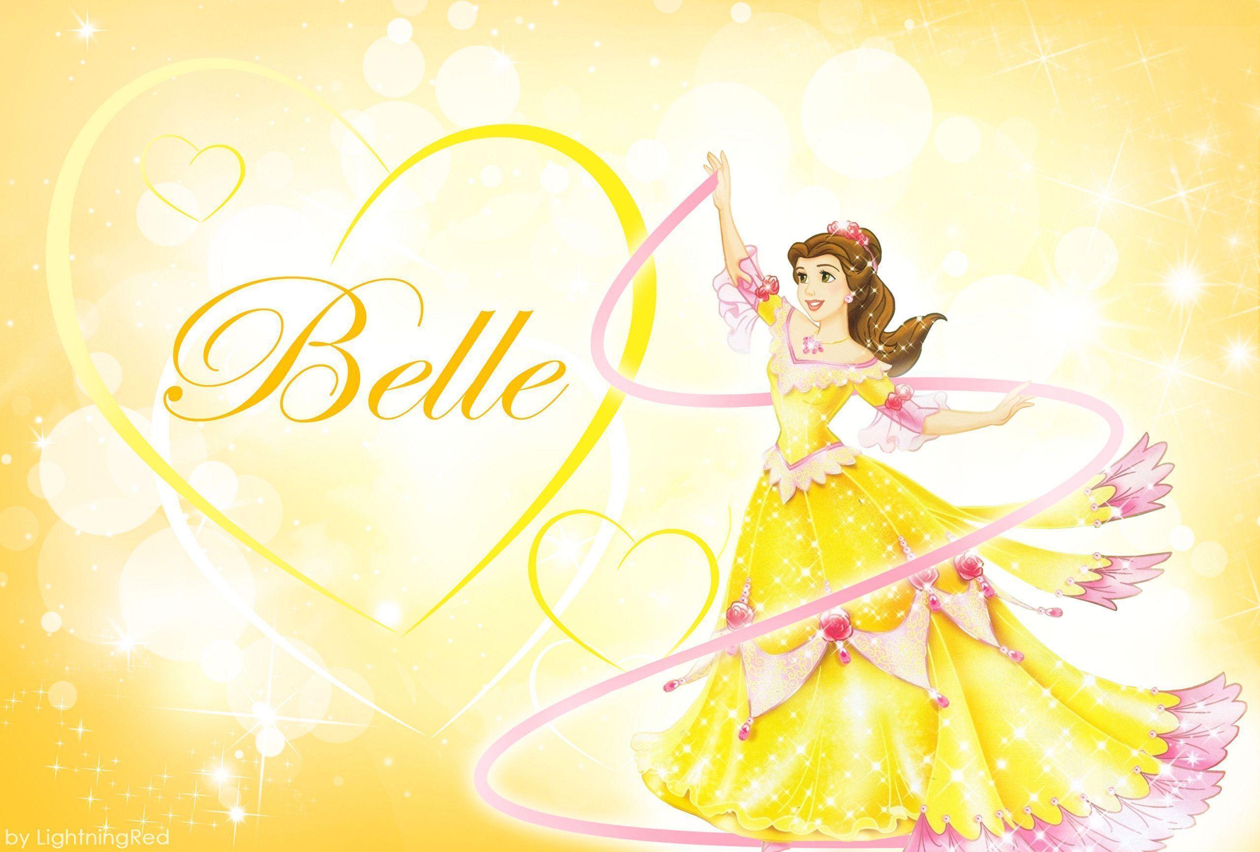 Yellow Belle Wallpaper Princess Fan Art