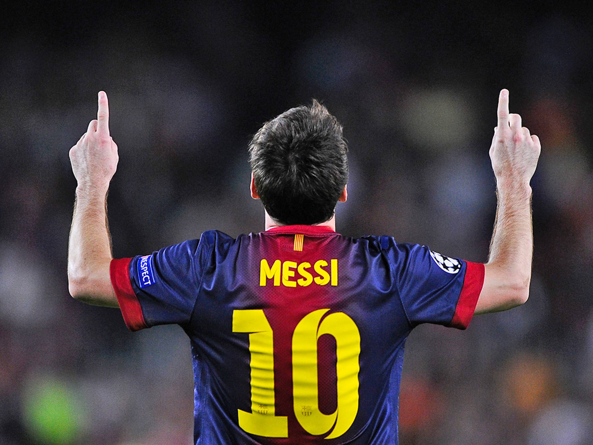Lionel Messi 10 Barcelona Celebration HD Wallpaper