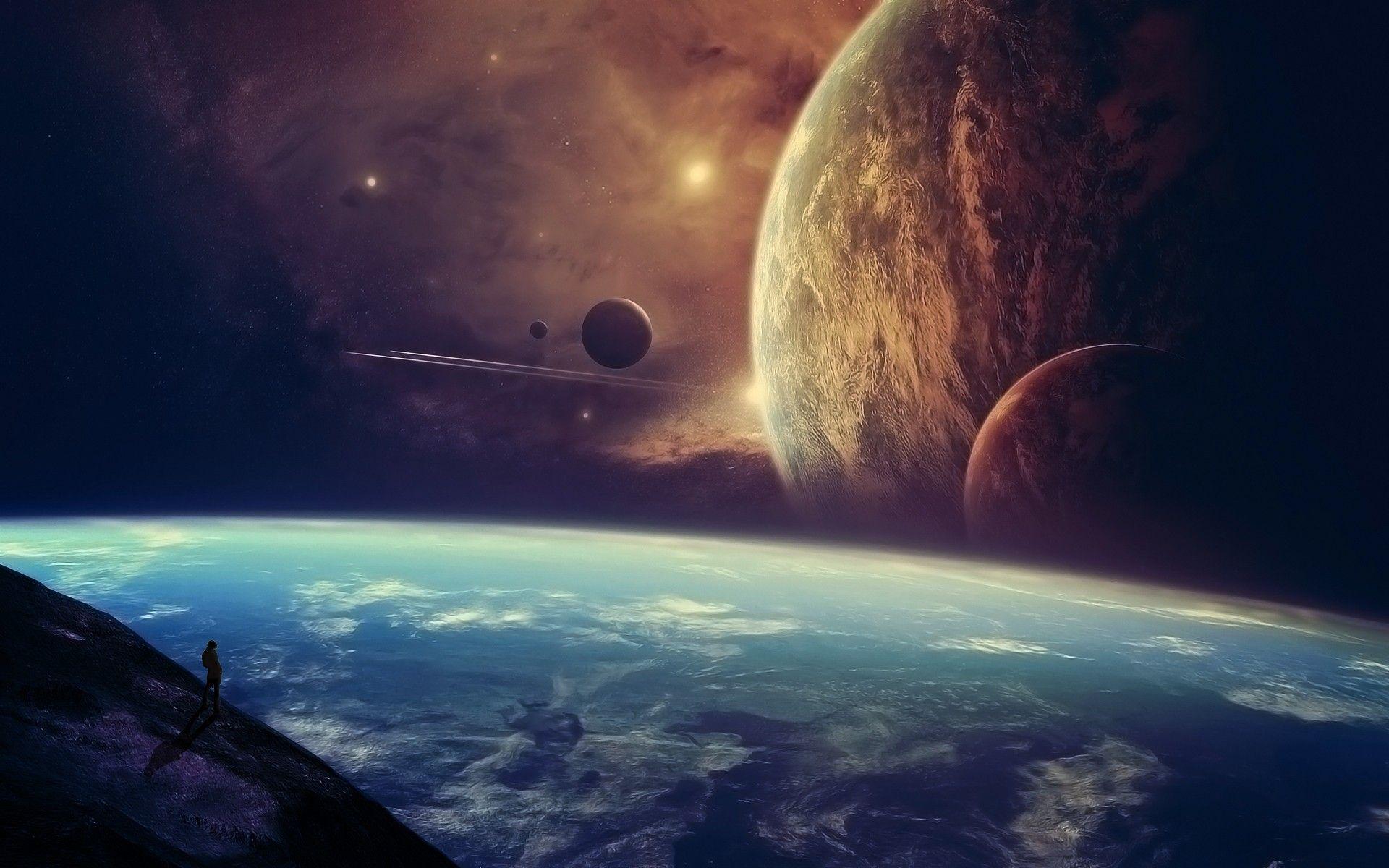 Fantasy space earth Wallpaper