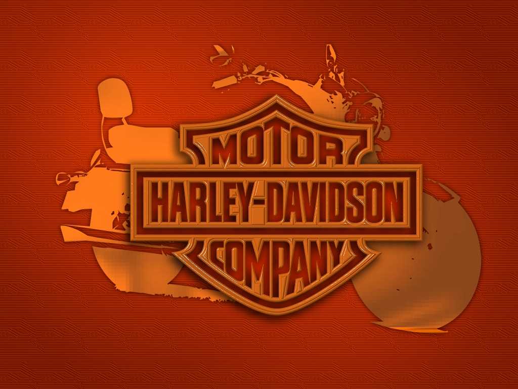 Nice Harley Davidson Logo In Red Colour Wallpaper, HQ Background