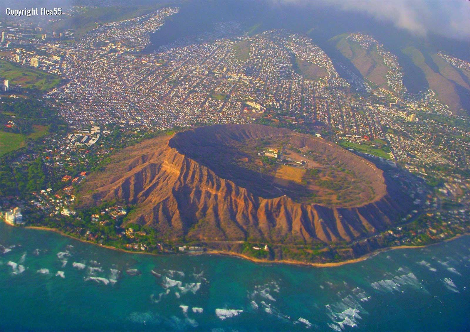 Diamond Head Crater from Above. Hawaii Picture of