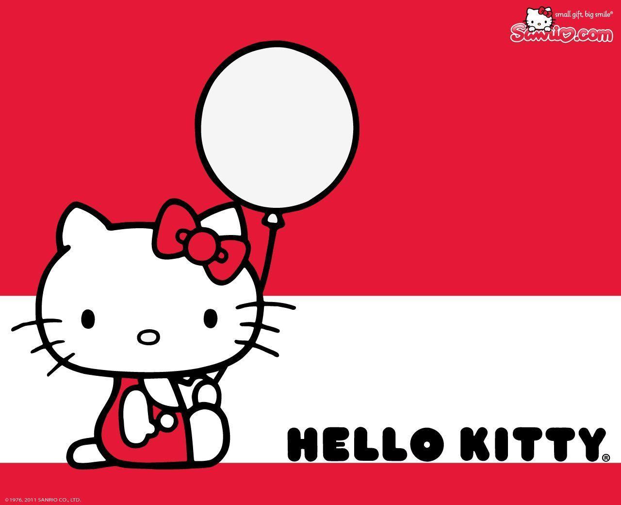 Wallpaper For > Wallpaper Hello Kitty Red
