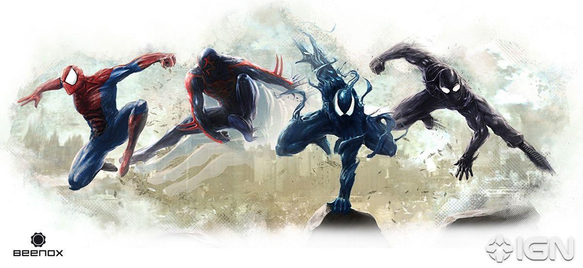 Cool Spider Men Wallpaper From Shattered Dimensions