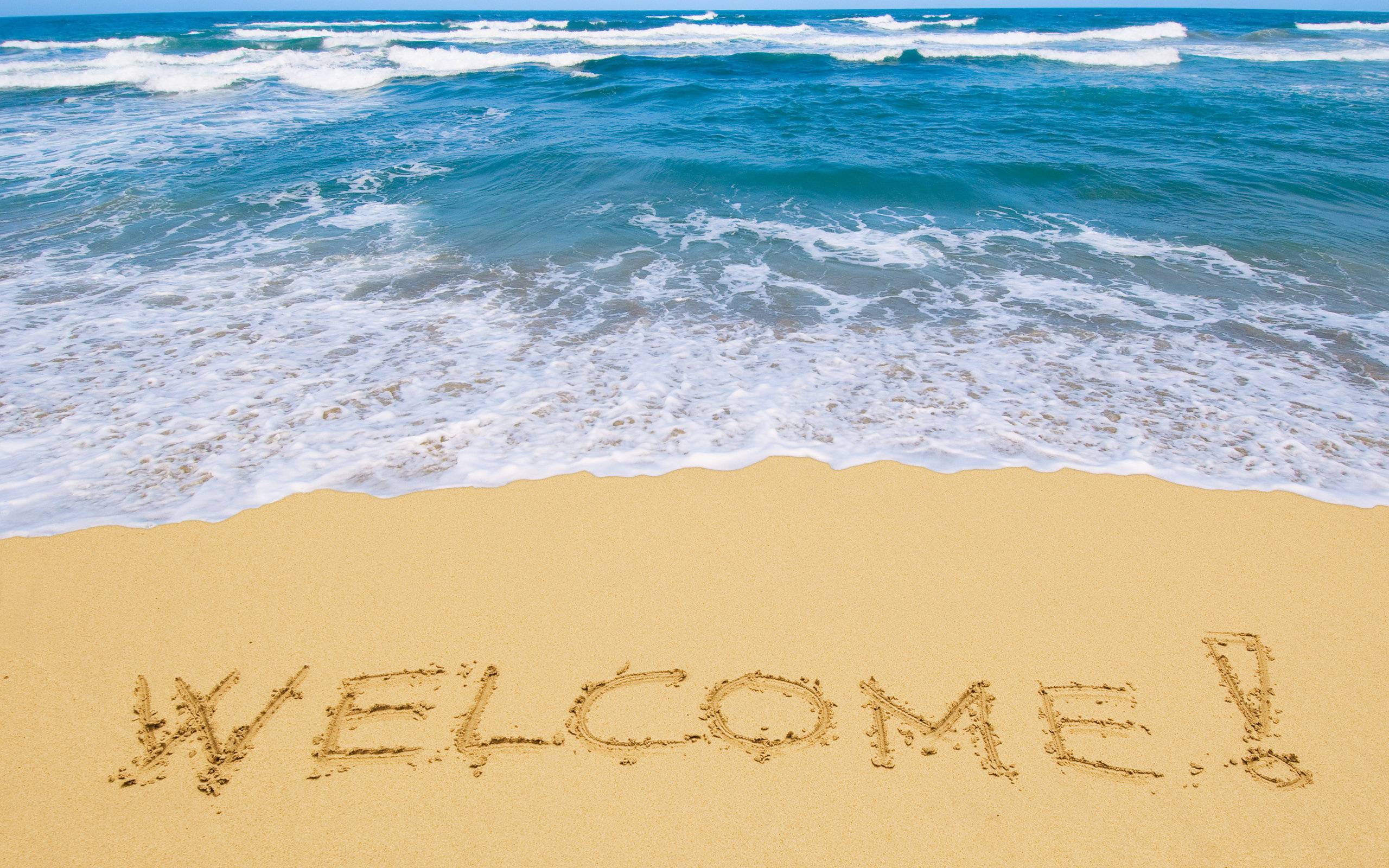Download Free Welcome Beach Sand Wallpaper HD Desktop. HD