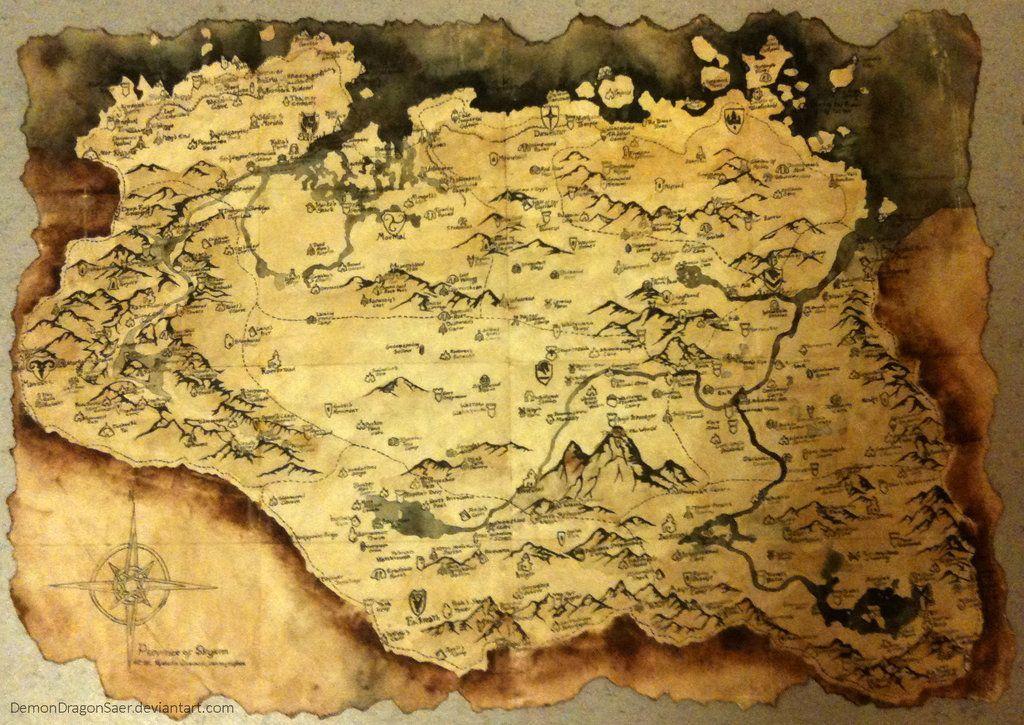 skyrim map wallpaper 1920x1080