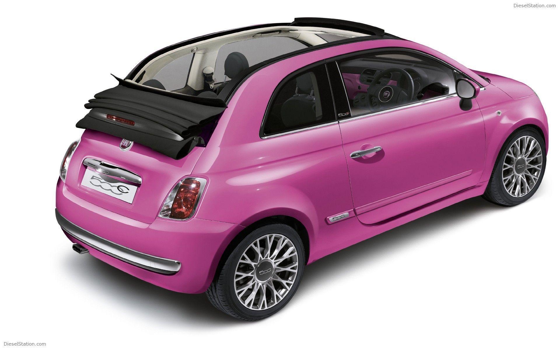 Fiat 500 Pink Droptop Special Edition Widescreen Exotic Car