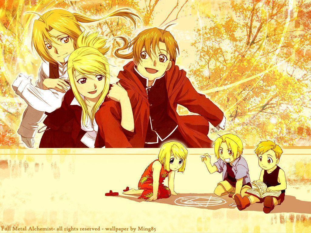 Winry Rockbell and Elric brothers Wallpaper Wallpaper 4369