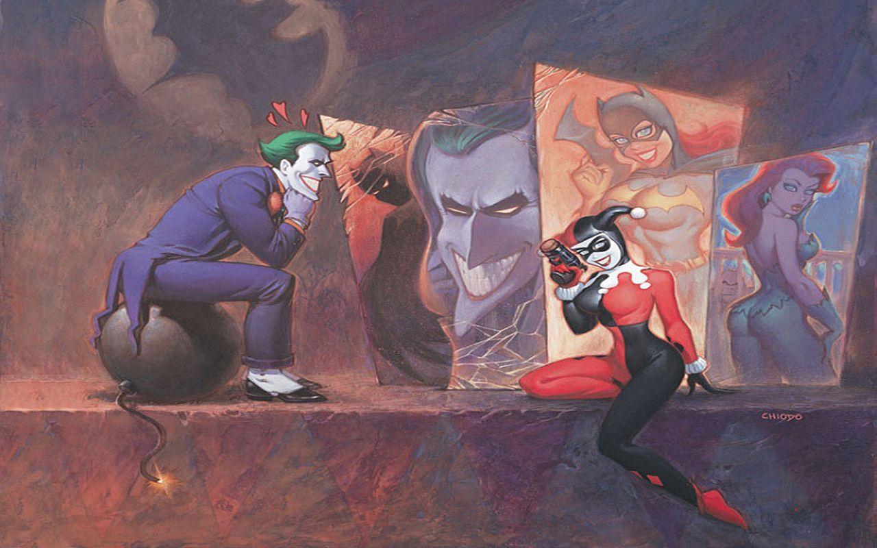Wallpapers For > The Joker And Harley Quinn Wallpapers Hd