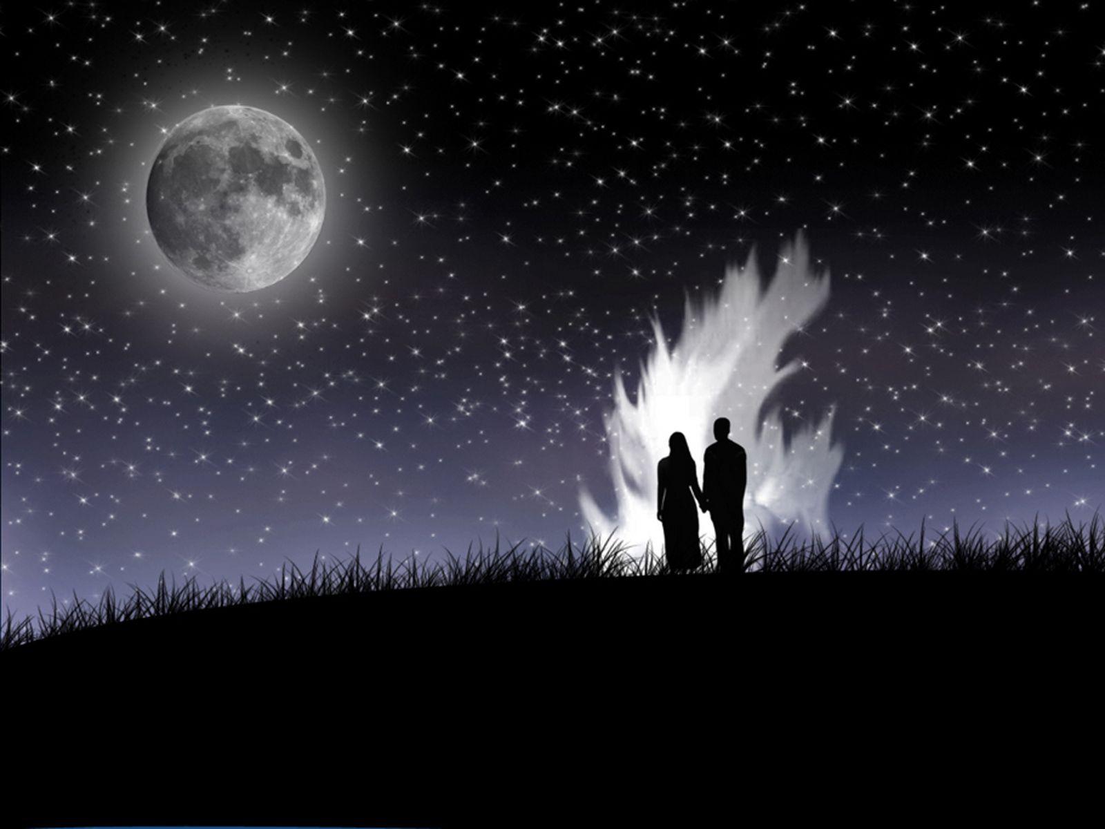 Moon Star couple Animated Wallpaper, Image & Picture. Download