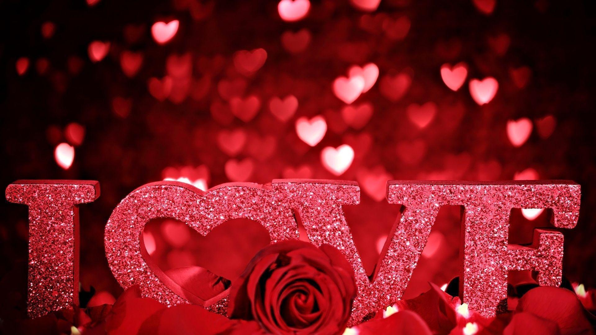 Red Love Valentine Day Wallpaper HD Wallpaper. High