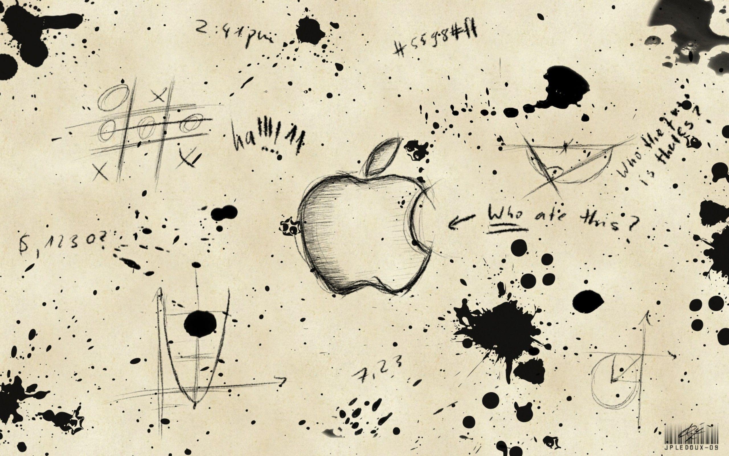 Apple Logo Sketch Wallpaper