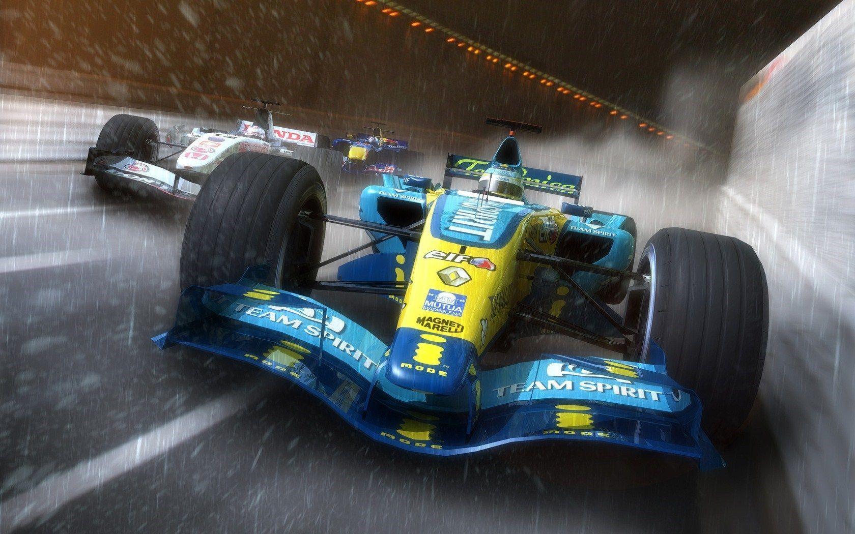 Formula One Championship Edition Rain Splash Water HD Wallpaper