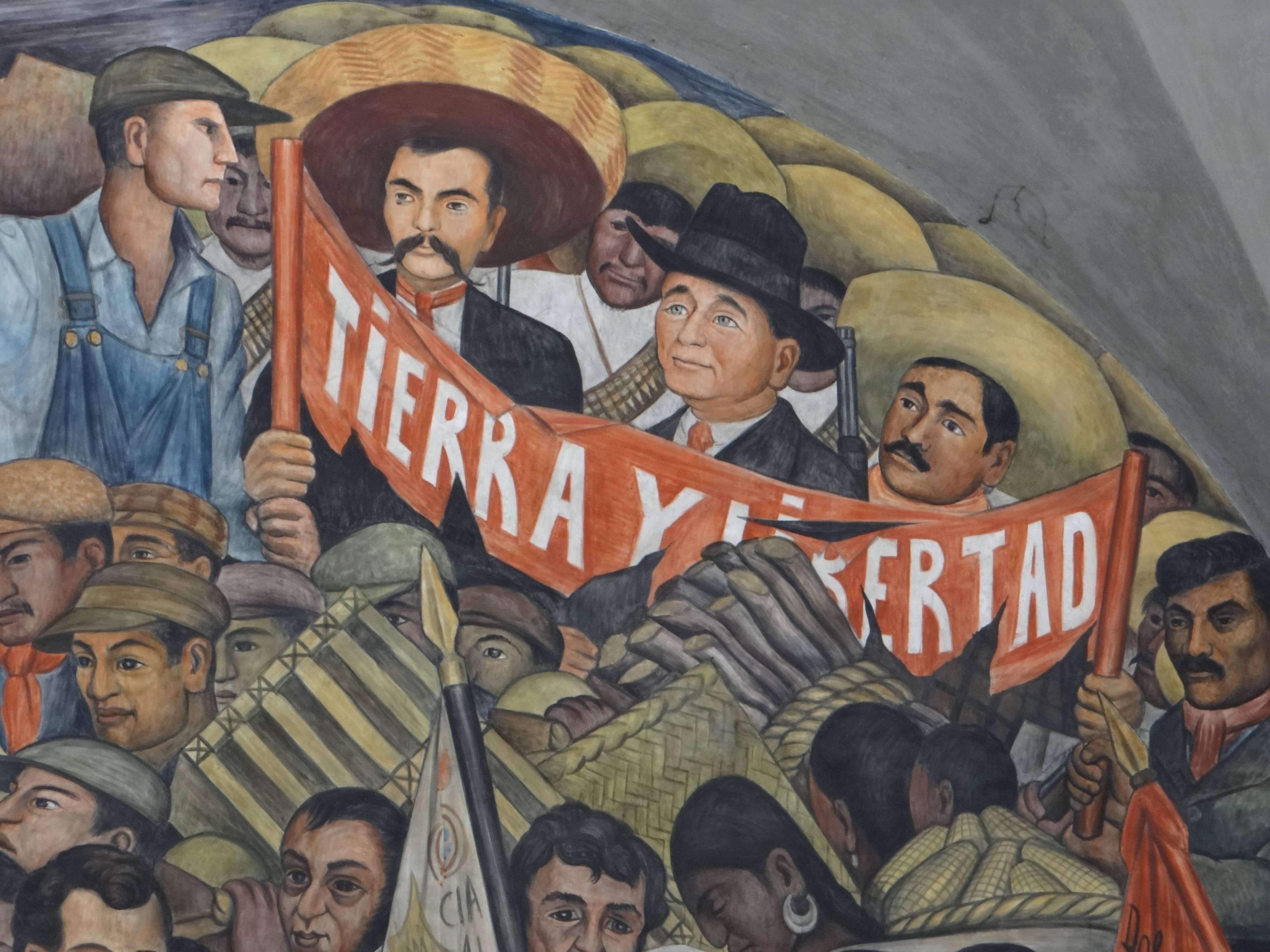 Diego Rivera mural featuring Emiliano