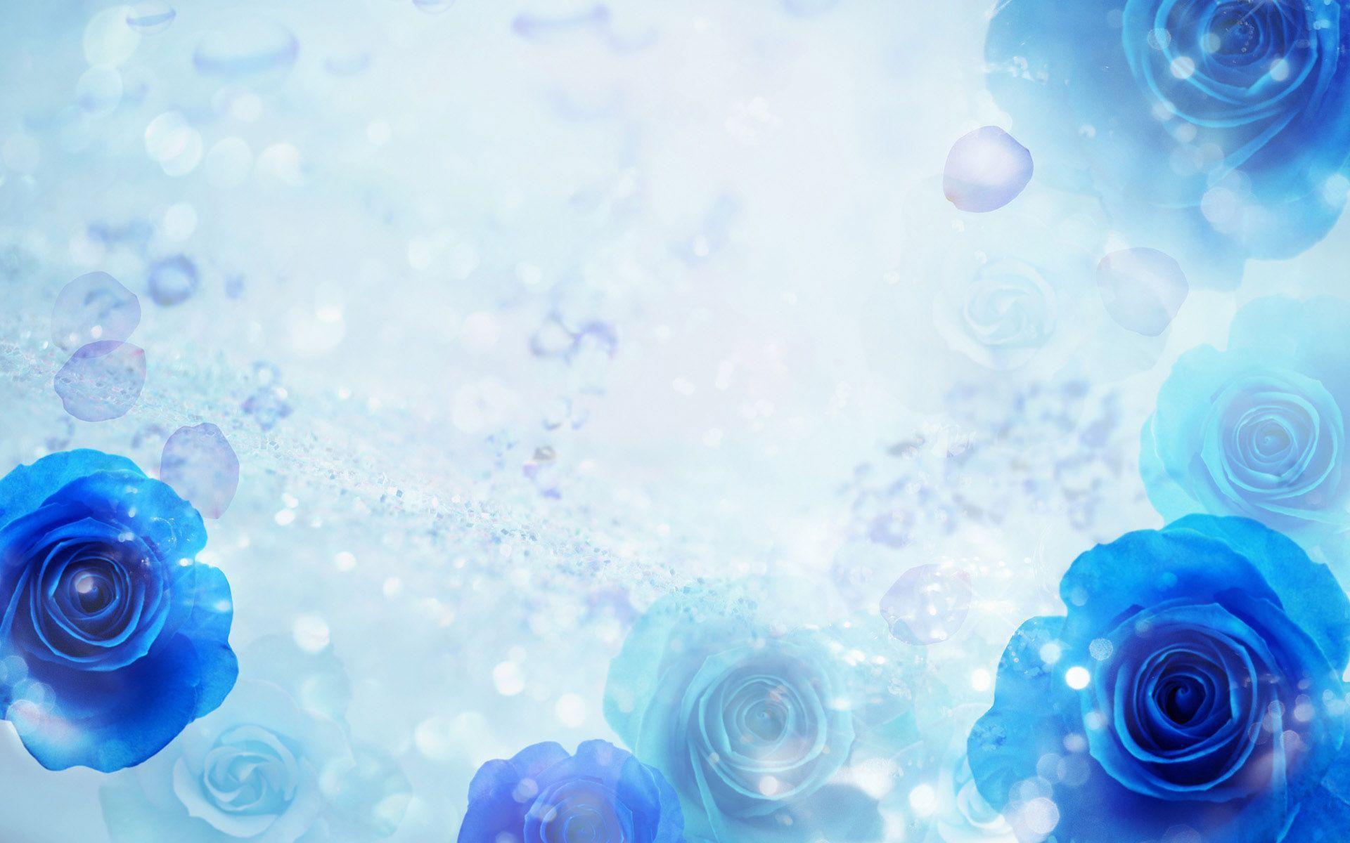 Wallpaper For > Blue Flower Design Background