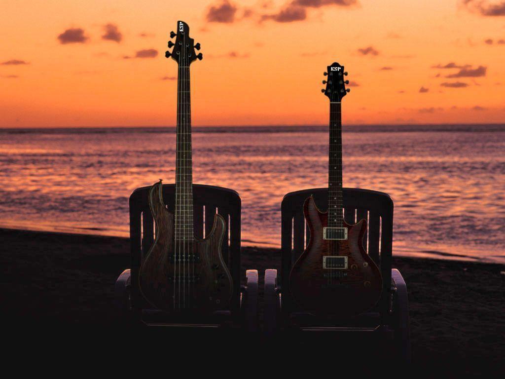 ESP Guitars by the Sea Artistic pics