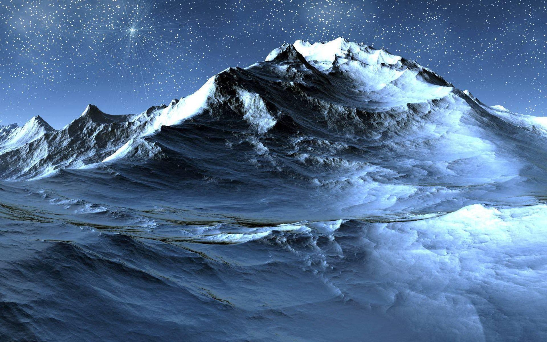 Stunning Icy Mountain Desktop Wallpaper 1920x1200PX Astonishing