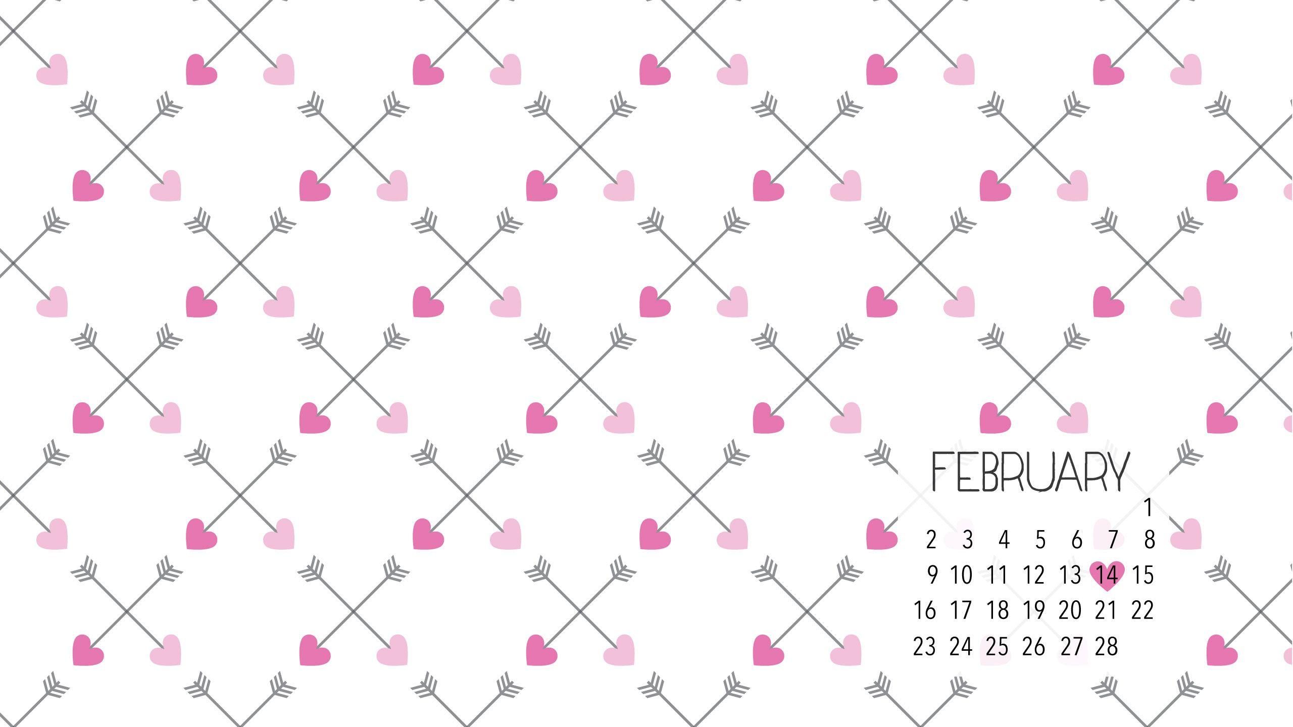 February Desktop Calendar Download Things Pretty