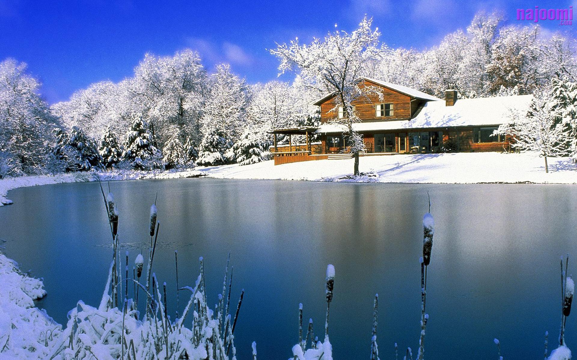 beautiful snow scenery wallpaper