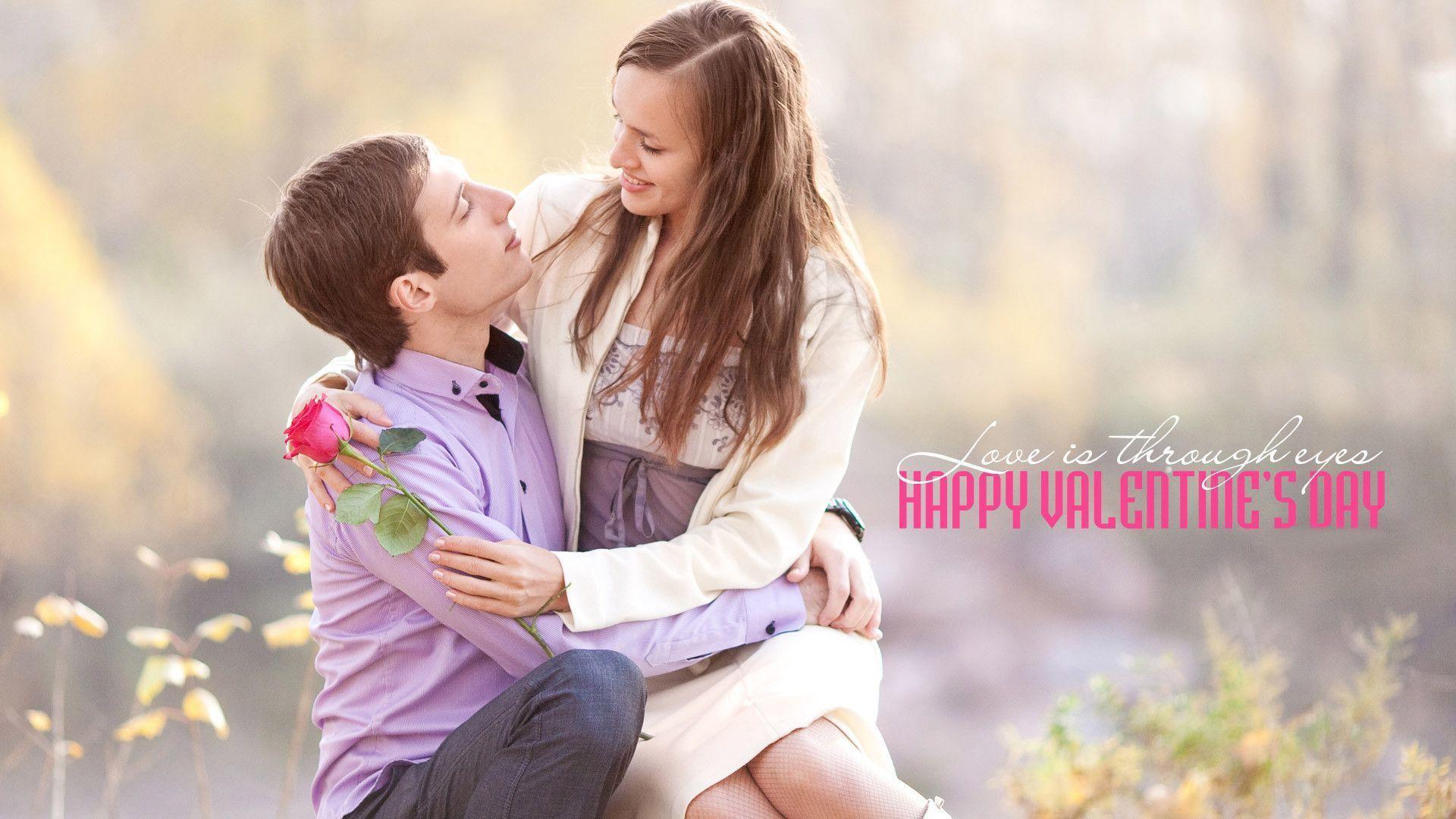 Wishes Happy Valentines Day Hd Wallpaper Of Love Couple. HD