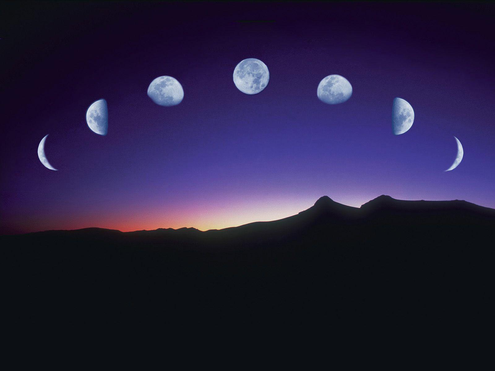 Desktop Wallpaper · Gallery · Space · Phases of the Moon. Free