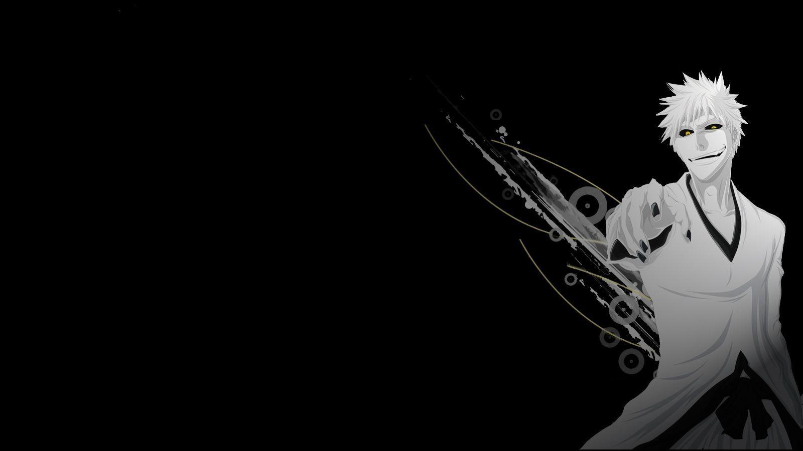 The Image of Bleach Hollow Ichigo Black Backgrounds 1600x900 HD.