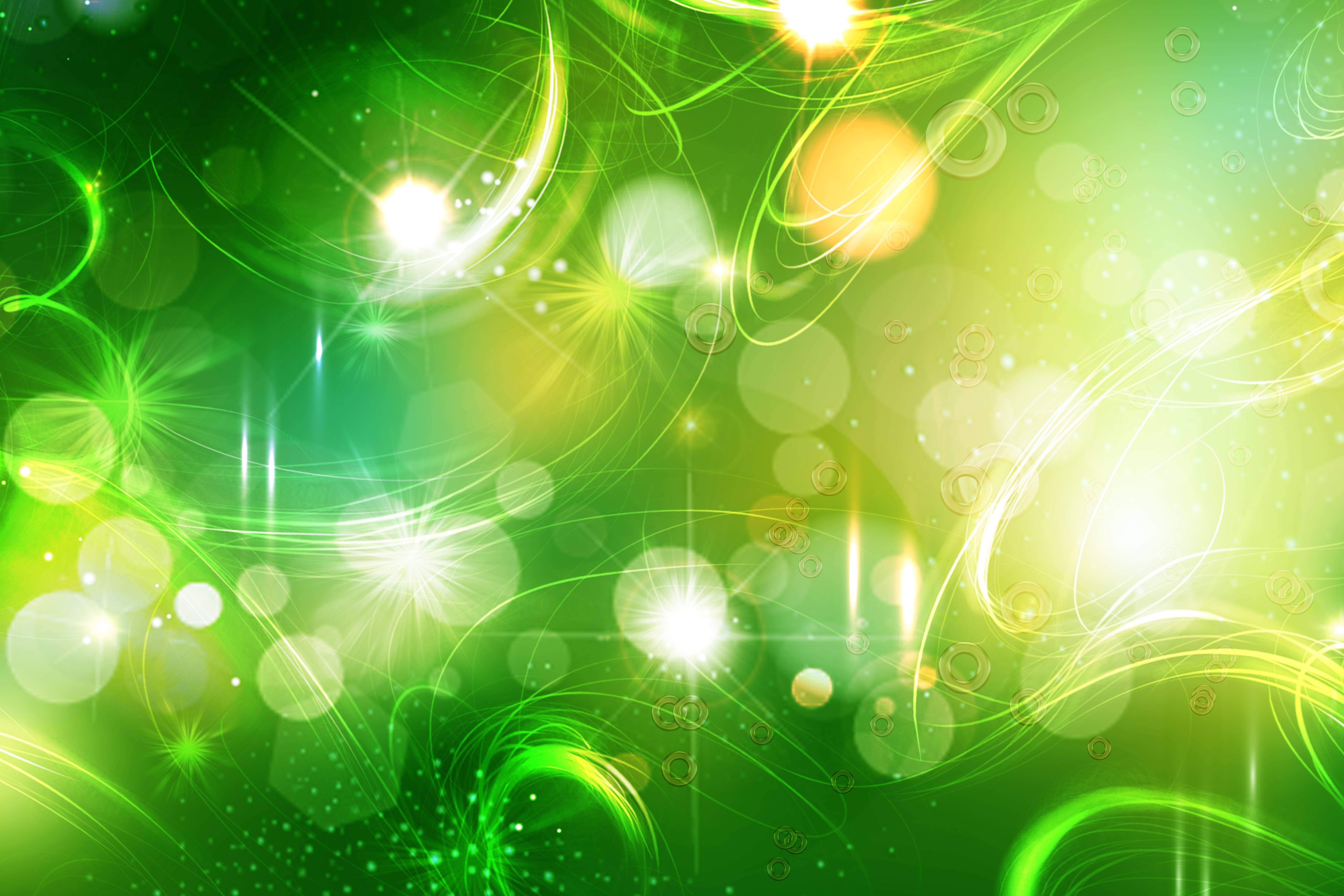 Shining Star Green Abstract Wallpaper. Widescreen Wallpaper