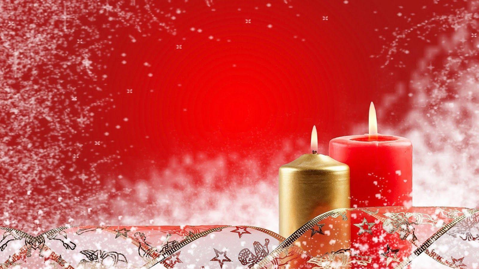 Christmas Candles HD Wallpaper