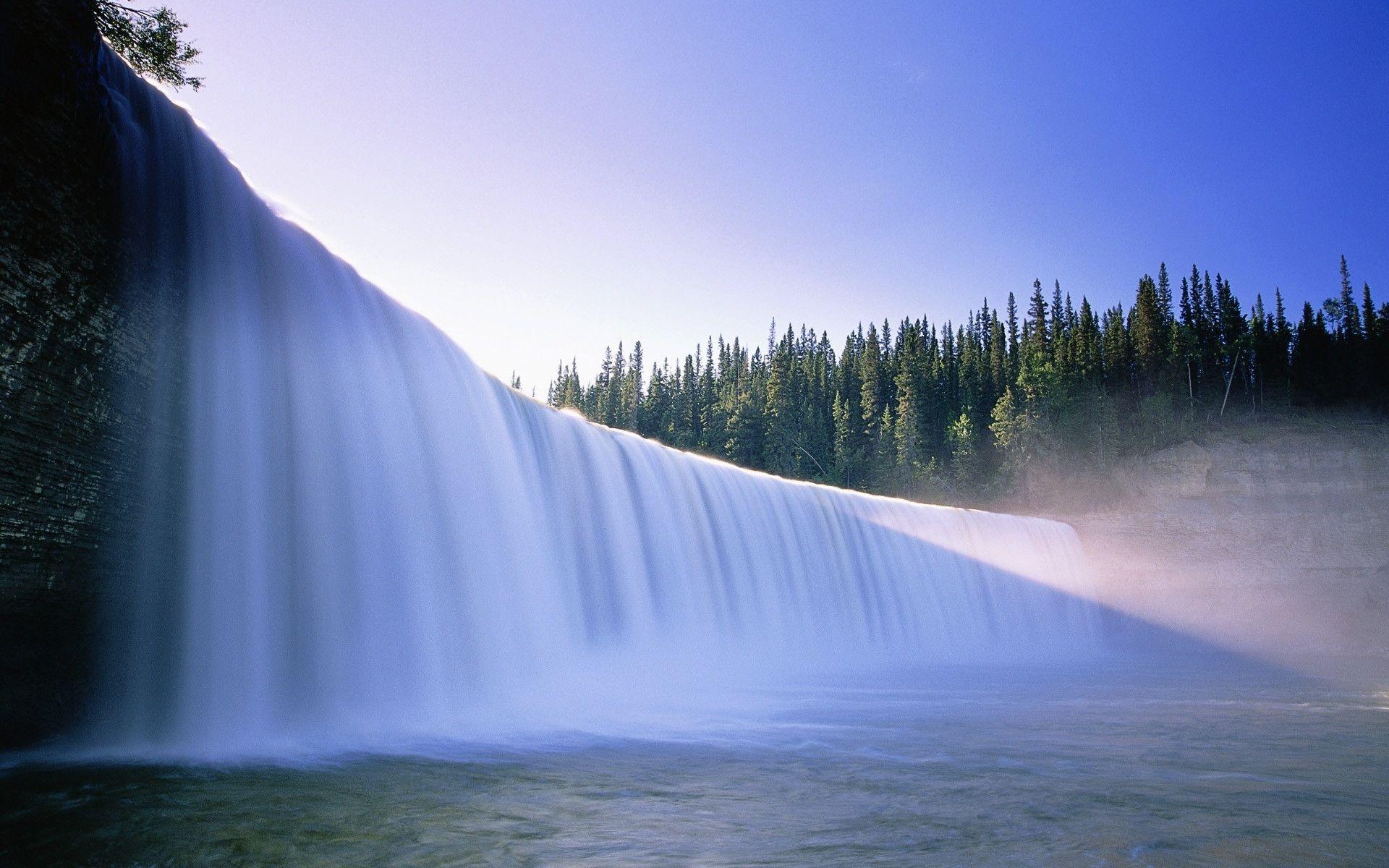 Water Falls Wide Screen Desktop Wallpaper