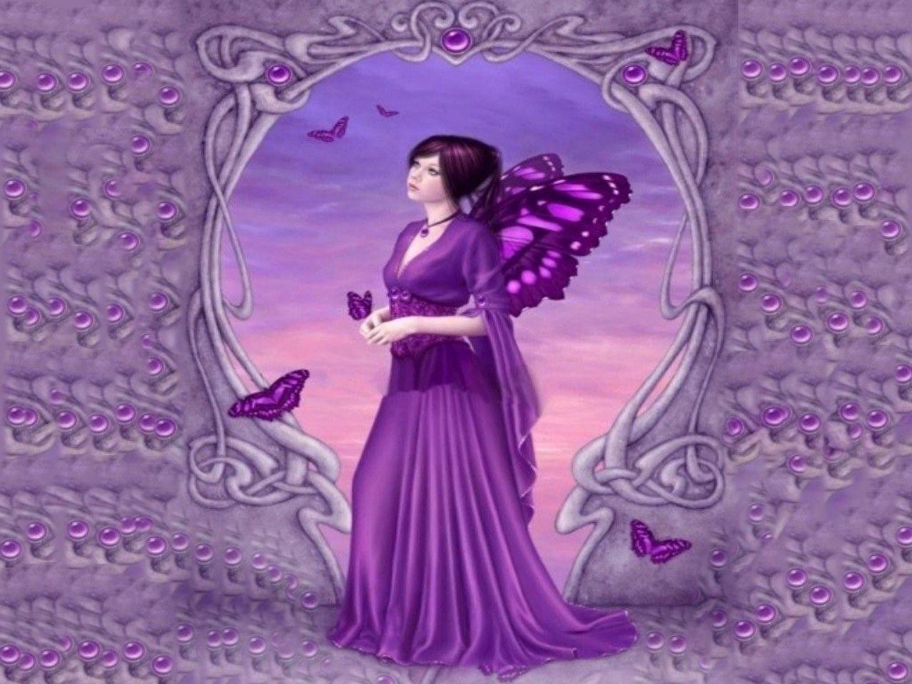 image For > Purple Fairy Wallpaper Desktop