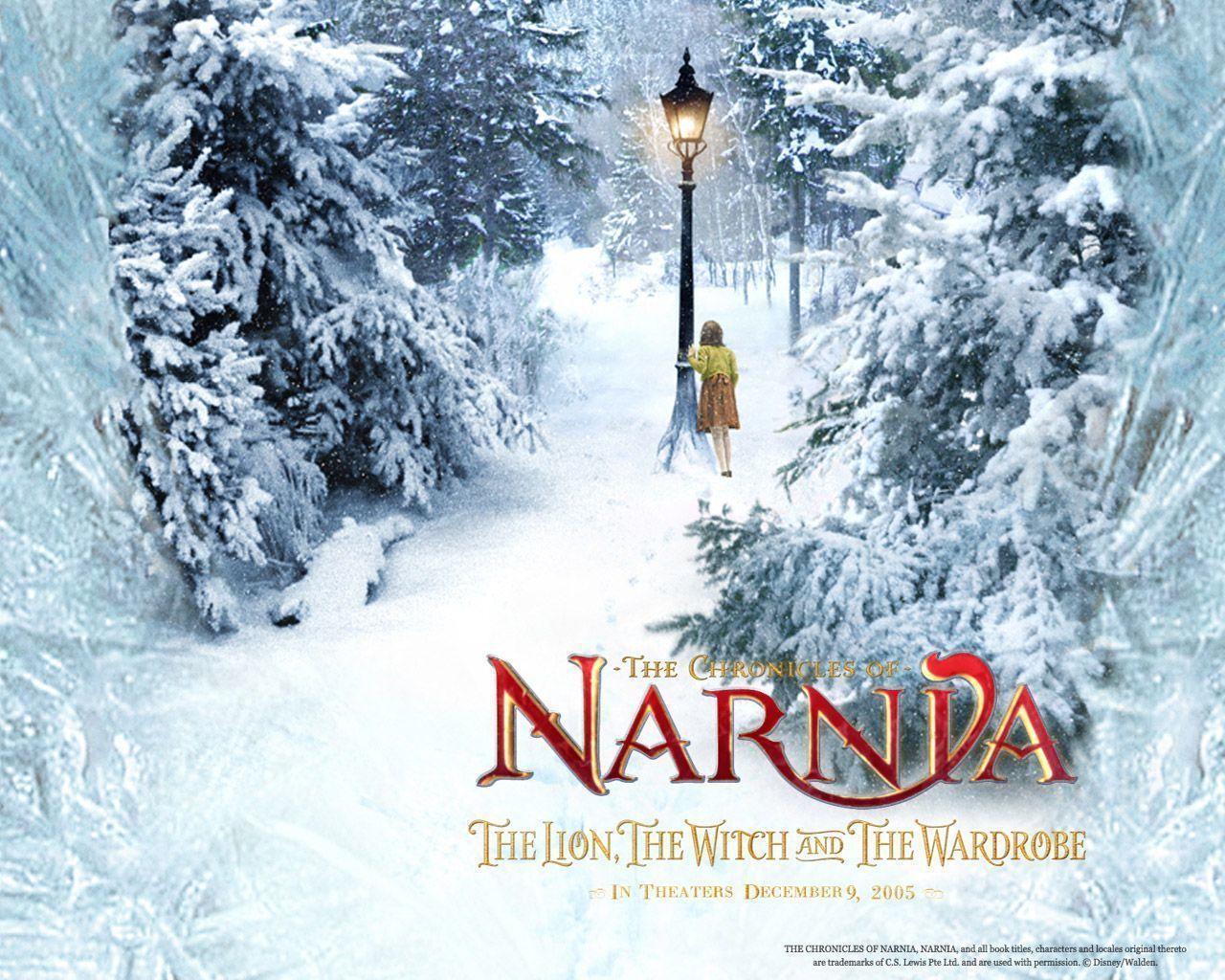 Lamp Post and Lucy in Narnia Desktop Wallpaper