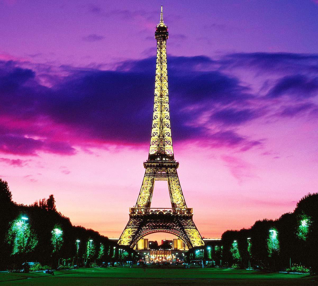 eiffel tower at night view