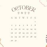 October 2022 calendar wallpapers