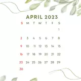 April 2023 calendar wallpapers