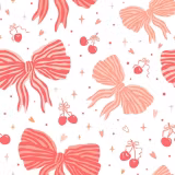 Preppy Cherry And Bows Wallpapers
