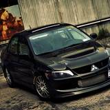Mitsubishi Evolution 8 Black Wallpaper HD