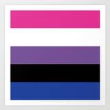 Gender Fluid Flag Art Print by lgbtliberation
