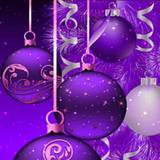 Purple Christmas Ornaments Wallpapers