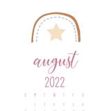 August 2022 calendar wallpapers