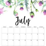 July 2022 calendar wallpapers