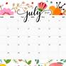 July 2025 calendar wallpapers