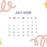 July 2026 calendar wallpapers
