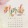 April 2026 calendar wallpapers