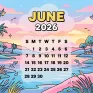 June 2026 calendar wallpapers