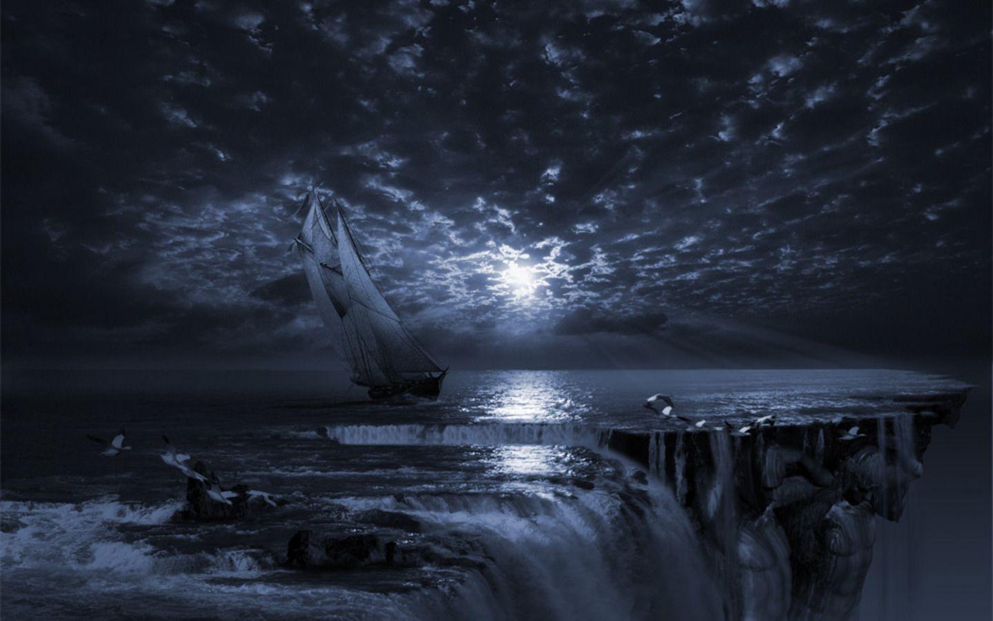 Sail Ship In The End Of World
