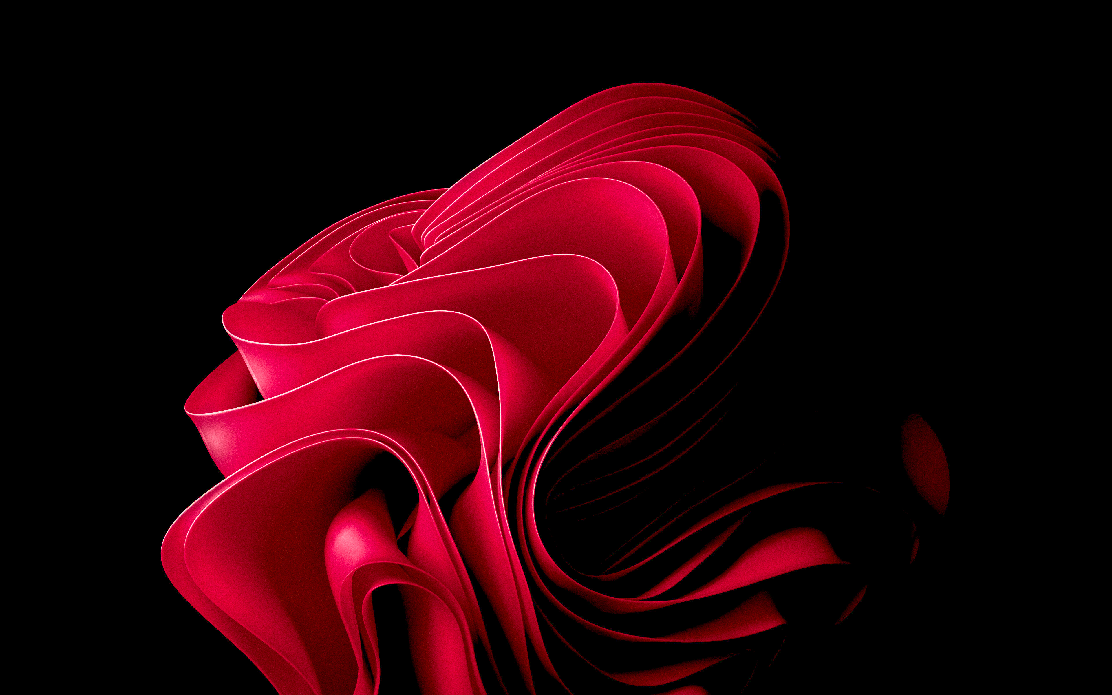 Windows 11 Wallpaper 4K, Stock, Red abstract, Abstract