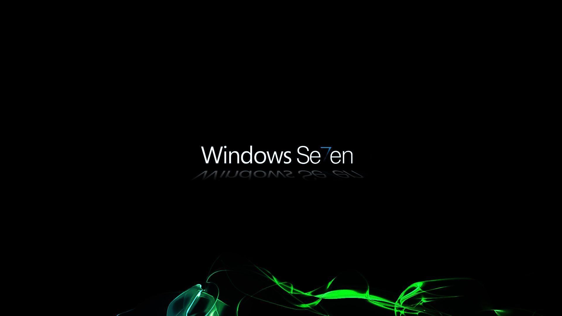 Windows Seven Black Screen HD Image Wallpaper